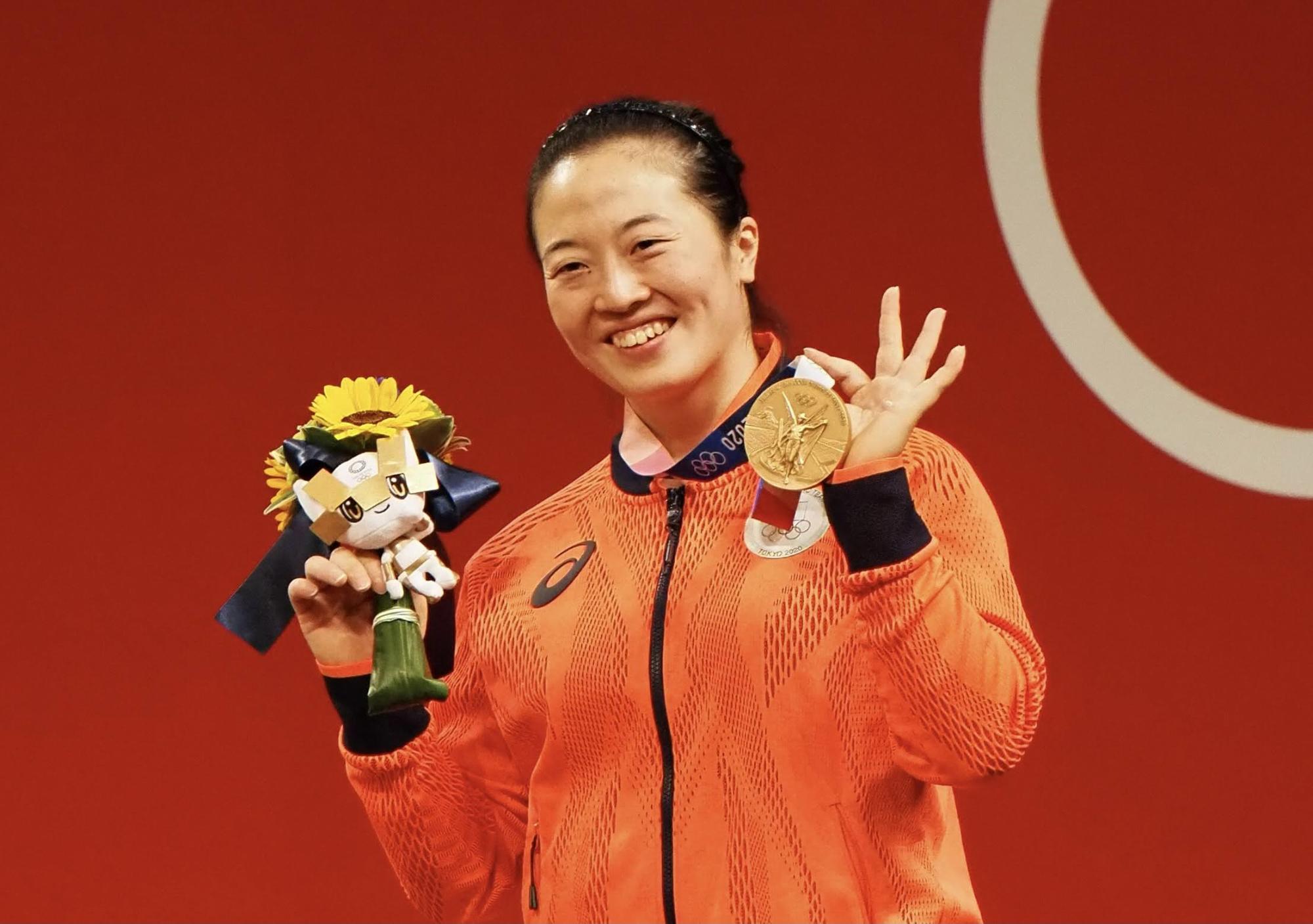 安藤美希子選手(東京オリンピック表彰式)