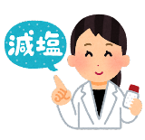 減塩をすすめる女性