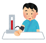 血圧を測る男性
