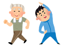 運動する男性