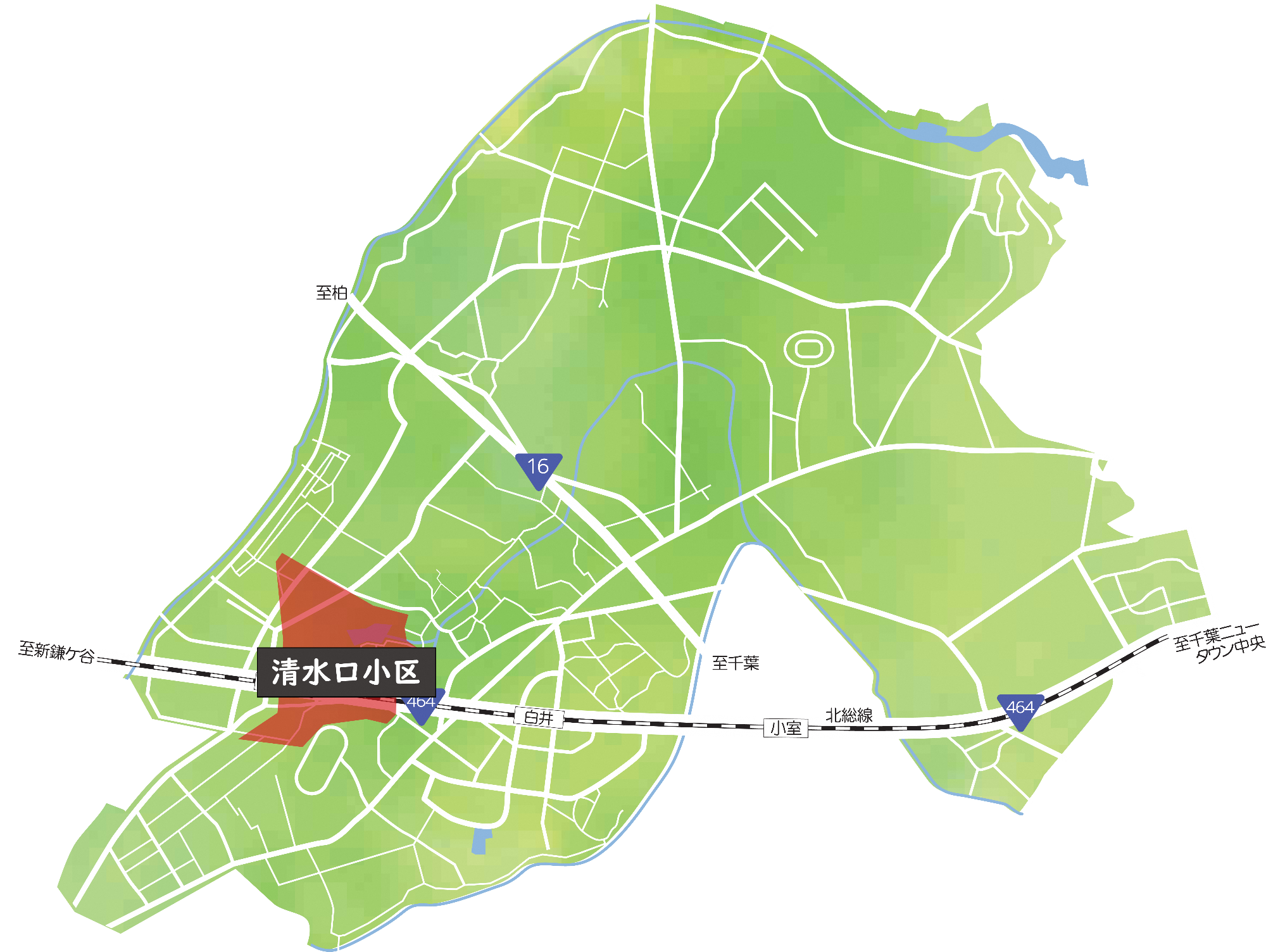 清水口小学校区区域イラスト