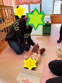 身体測定の写真
