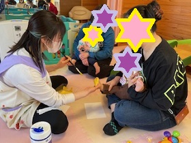 足形を取る写真6