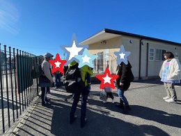 畑に向かう前のお集りの写真