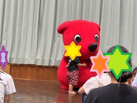 チーバくんとふれあいの写真