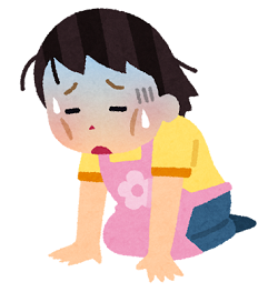 家事につかれている母のイラスト