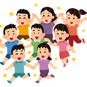 みんなで手をつないでいるイラスト