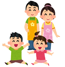 園児を見守る保育士さんのイラスト