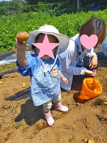 ジャガイモを見せてくれた女の子