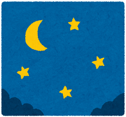夜空子どもの睡眠