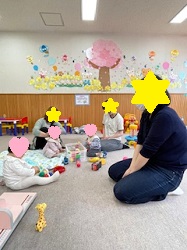 親子でお話している様子