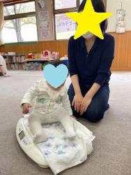 0歳児の体重測定