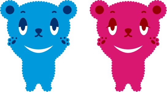 サポステ公式キャラクター わーくまくん・わーくまちゃん