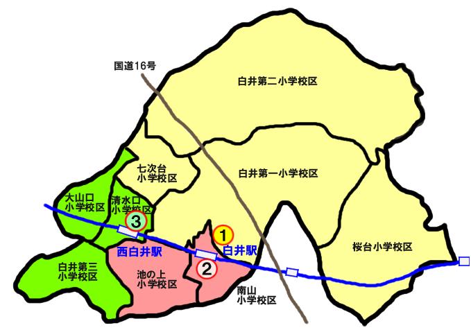 白井市地域包括支援センターの配置図