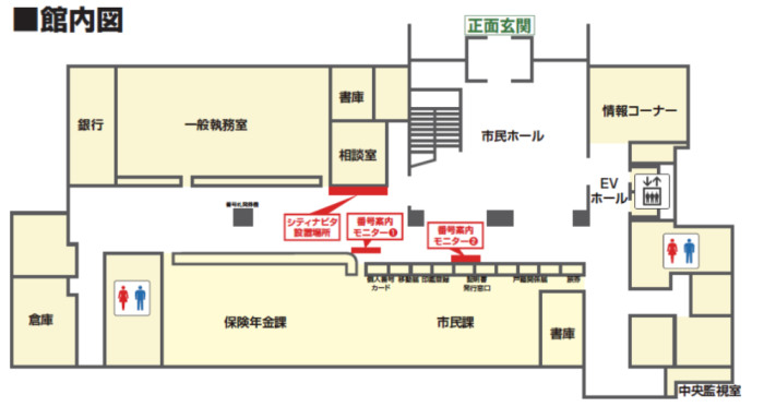 広告付き案内板（シティナビタ）配置図