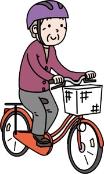 自転車に乗るおじいさん