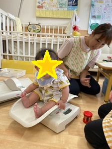 体重測定の写真