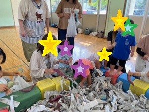 サツマイモを収穫する写真