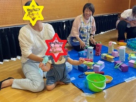 魚釣り遊びの様子