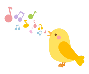 歌う小鳥のイラスト