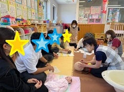 赤ちゃんの湯上りの写真