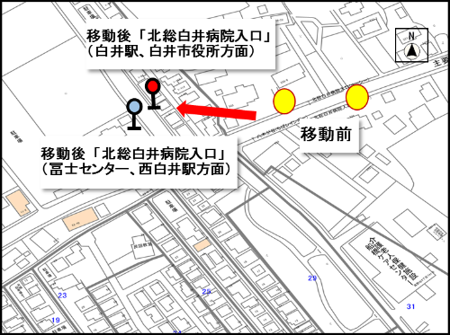 北総白井病院入口