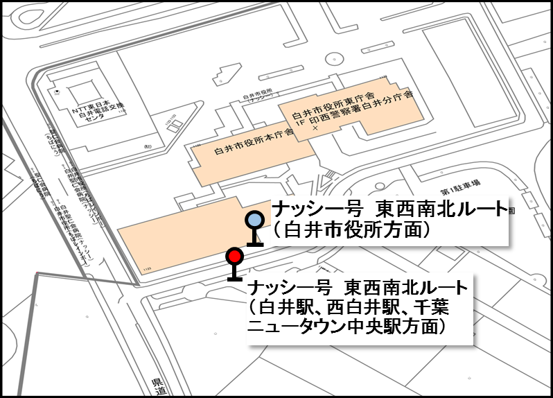 バス停「ウエルぷらっと」地図