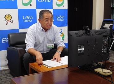 千葉県市長会第2回定例会（Web会議）の様子