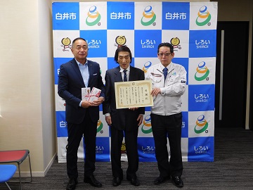 面会の際の記念撮影