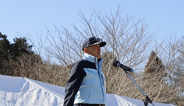 総合防災訓練の市長講評の様子