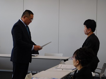 介護認定審査会委員委嘱状交付式